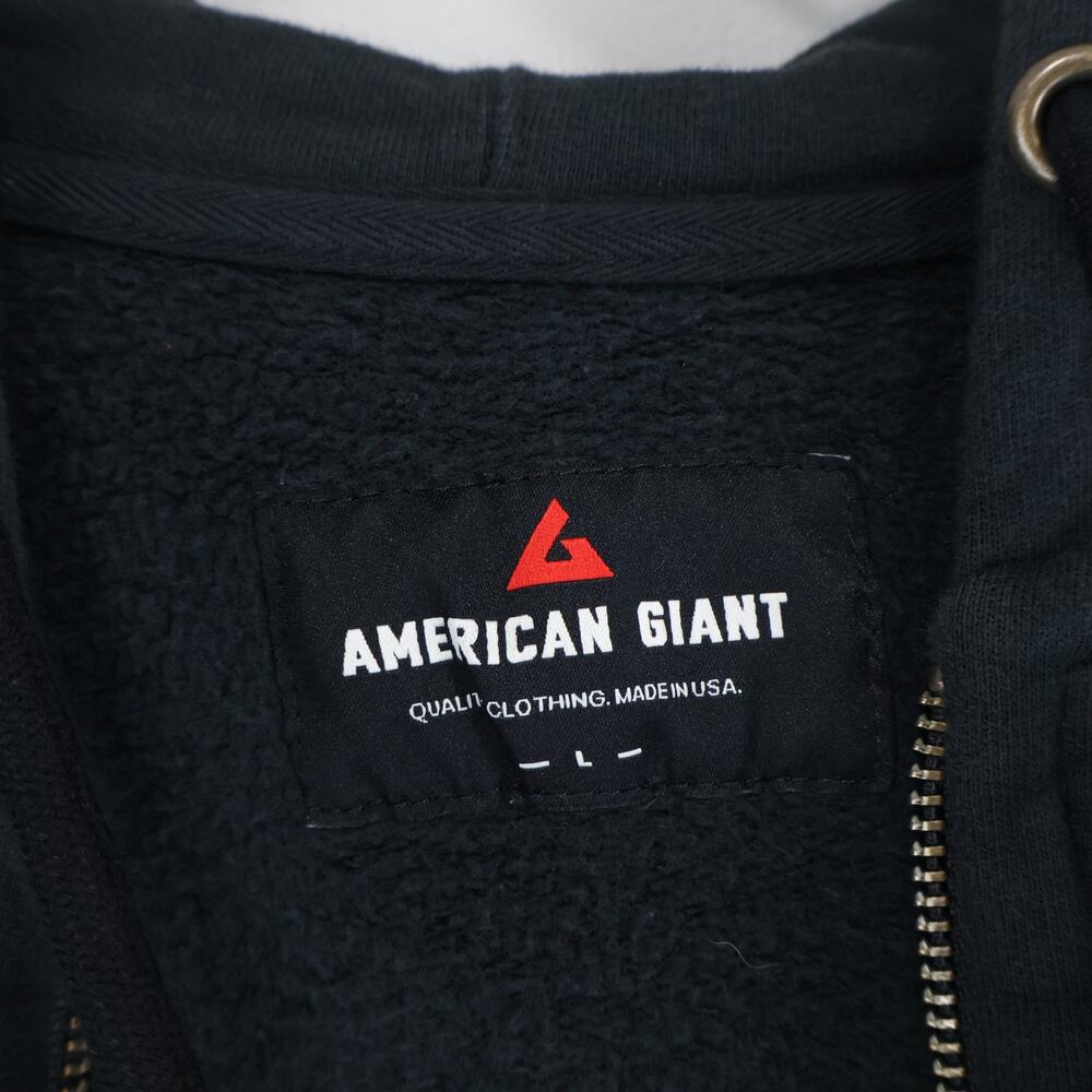 American Giant Men's Relaxed Classic Full Zip Hoodie Black Size Large - Picture 4 of 7